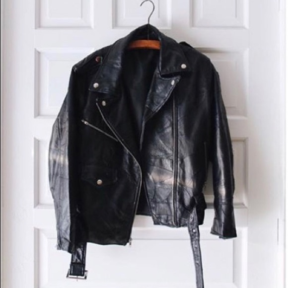 Vintage Leather Schott Style Patchwork Moto Jacket - Picture 2 of 4